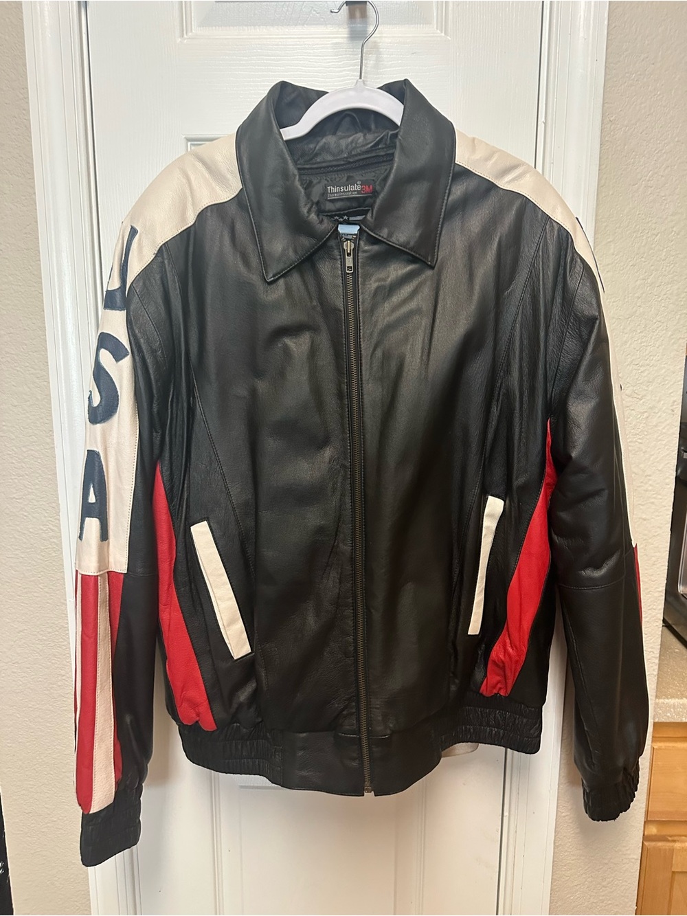 Men's USA Leather Jacket sz XL